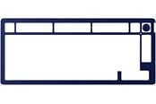 Klawiatura - HyperX Alloy Rise 75 (75%) - Top Plate - Navy Blue - Klawiatura gamingowa - bez bloku numerycznego - Niebieski - 85U15AA