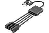 USB hub - Sandberg USB-C/A to 2A+2C Splitter USB hub - 4 - Czarny - 136-81