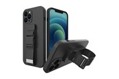 Telefon - Pokrowiec i etui - Hurtel Rope Case Gel Case with a lanyard Chain Bag lanyard Samsung Galaxy A22 5G Black - 5907769330452