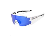 Akcesoria rowerowe - Rockbros Polarized Cycling Glasses with UV Protection and Corrective Insert Blue Lenses - White - 8386824303780