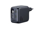 Telefon - Adapter i Ladowarka - Baseus EnerCore CJ11 67W Wall Charger with Two USB-C Ports and Retractable USB-C Cable - Black - E0121E00