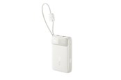 Powerbank - Baseus EnerFill FC11 20000mAh 22.5W Powerbank with Digital Display and Two Built-in Cables - Beige Powerbank - Beżowy - 20000 mAh - E0027S05