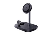 Telefon - Adapter i Ladowarka - Baseus EnerFill FS41 3-in-1 Cooling Wireless Charger with EU Plug 45W and USB-C to USB-C Cable - Black - P10281904123-01