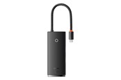 Stacja dokujaca - Baseus Lite Series multifunctional HUB USB Type C - 2 x USB 3.0 / USB Type C PD / HDMI 1.4 / SD / TF black (WKQX050101) - 6932172606343