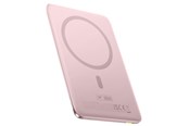 Powerbank - Baseus PicoGo AM41 5000mAh 20W Ultra-Slim Power Bank MagSafe Compatible with Simple USB-C 60W 30cm Cable - Pink Powerbank - Różowy - 5000 mAh - P1007680C453-00