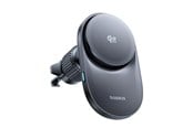Telefon - Adapter i Ladowarka - Baseus PrimeTrip VC2 Pro Magnetic Holder with Qi2.2 Charger and Air Vent Fan - Black - C0013N00