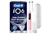 Szczoteczka elektryczna do zebów - Oral-B Elektryczna szczoteczka do zębów iO6 Series Pink Sand Sensitive + 1 Extra Refill - 8006530067461