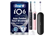 Szczoteczka elektryczna do zebów - Oral-B Elektryczna szczoteczka do zębów iO6 BlackLava/PinkSand Sens Duo + 1 Extra Refill - 8006530067508