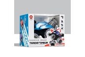 Zdalnie sterowane zabawki - Sharper Image Toy RC Monster Spinning Car Metallic Blue - 1212014891