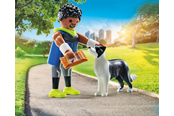 Figurki - Playmobil Biegacz z Border Collie - 71740