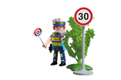 Playmobil - Playmobil Figurki - Policjant z wykrywaczem prędkości - 72029