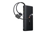 Powerbank - Baseus EnerFill FC41 20000mAh 100W Power Bank with Digital Display and Built-in Dual USB-C Cable - Black Powerbank - Czarny - 20000 mAh - E0028N03