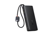 Powerbank - Baseus EnerFill FC41 25000mAh 145W Power Bank with Digital Display and Built-in Dual USB-C Cable - Black Powerbank - Czarny - 25000 mAh - E0028H03