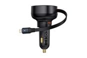 Telefon - Adapter i Ladowarka - Baseus Enjoyment Pro 55W USB-A Car Charger with Retractable Lightning Cable - Black - C00057801111-00