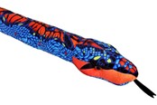 Plusz - Wild Republic Plush Toy Snakes 137 cm Blue And Orange - 23524