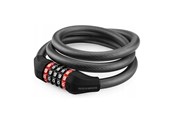 Akcesoria rowerowe - Rockbros RKS507-1BK bicycle lock with combination 1.8 m - black - RKS507-1BK