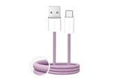 Kabel USB - Puro Fabrik 2.0 10W USB-A - USB-C Braided Cable 1.5 m - Pink - PUCAC10WFABK415MTPNK