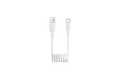 Kabel USB - Puro 10W USB-A - USB-C 1m spiral cable - white - PUCAC10WSPWHI