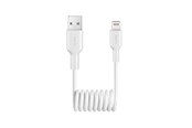 Kabel USB - Puro 12W USB-A Spiral Cable - Lightning 1m - White - PUCAPLT12WSPWHI