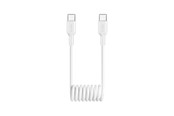 Kabel USB - Puro 25W USB-C Spiral Cable - USB-C 1m - White - PUCCC25WSPWHI