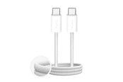 Kabel USB - Puro Fabrik 4 60W Braided USB-C - USB-C 2m - White - PUCCC60WFABK42MTWHI