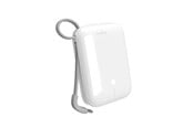 Powerbank - Puro Power Link 10 Plus 10000 mAh powerbank with built-in USB-C cable – white - 10000 mAh - PUFCBB100C2USBCWHI