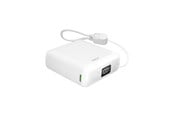 Powerbank - Puro 10000mAh 20W USB-C USB-A power bank with display and built-in USB-C cable - white - 10000 mAh - PUFCBB100P12WHI