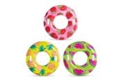 Zabawy w wodzie - Intex Koła do pływania Tropical Fruit, 3 asst., 107 cm - 56261