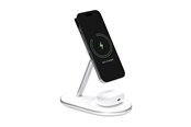 Telefon - Adapter i Ladowarka - Puro 2in1 Charger  Mag Station Wireless Charging Station for Phone and Headphones - White - PUFCCSQIMAG5WHI
