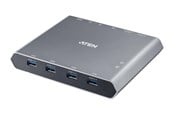 Przelacznik KVM - ATEN 2-Port 4K DisplayPort USB-C KVM Switch with Power Pass-through | Duo Flex (8K USB 3.2 / 4.0 Thunderbolt 4 Compatible) - US3311-AT-G
