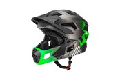 Akcesoria rowerowe - Rockbros TS-61 10110061003 Children's Bike Helmet with Detachable Chin Size S (48-54) - Green - 10110061003