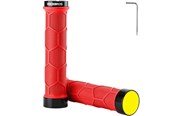 Akcesoria rowerowe - Rockbros 40720007002 bicycle grips with reflector - red - 40720007002