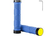 Akcesoria rowerowe - Rockbros 40720007003 bicycle grips with reflector - blue - 40720007003
