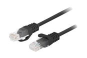 Kabel sieciowy - Lanberg patch cable - 2 m - black RAL 9004 - Czarny - 2m - PCU6-20CC-0200-BK