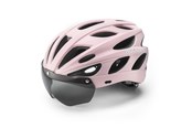 Akcesoria rowerowe - Rockbros Bike Helmet with Visor Detachable UV Goggles Detachable Visor Unisex - Pink - 8386824304084