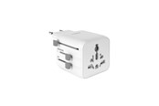 Telefon - Adapter i Ładowarka - Puro Universal Travel Adapter - White - PUWTA1WHI