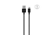 Kabel USB - Puro White USB-A USB-C 1m Cable - Black - PWCUSBCBLK