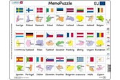 Puzzle - Larsen Puzzles Puzzle game MemoPuzzle. Name flag and capitals ten - 54 pieces Maxi (36.5x28.5 cm) Podłoga - GP2
