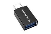 Kabel USB - Wozinsky W10GY1S USB-C - USB-A 3.2 10Gb/s Adapter - Black - 5907769376757