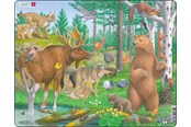 Puzzle - Larsen Puzzles Puzzle Forest Animals - 29 pieces Maxi (36.5x28.5 cm) Podłoga - FH36