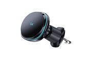 Telefon - Adapter i Ładowarka - Wozinsky WCT5-Q6S2Y Car Holder with Qi/MagSafe 15W Inductive Charger for Ventilation Grill with Fan - Black - 5907769372513