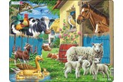 Puzzle - Larsen Puzzles Puzzle Farm animals - 23 pieces Maxi (36.5x28.5 cm) Podłoga - FH23