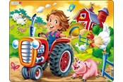 Puzzle - Larsen Puzzles Puzzle Child on tractor - 15 pieces Maxi (36.5x28.5 cm) Podłoga - BM7