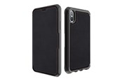 Telefon - Pokrowiec i etui - ITSKINS HYBRID FOLIO cover for iPhone XS Max®. Black and red with recycled leather - APXP-HYBRF-BRRL