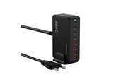 Telefon - Adapter i Ladowarka - Wozinsky 240W GaN QC3 Charging Station - Black - 5907769385087