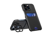 Telefon - Pokrowiec i etui - Hurtel Leather Stand Case for iPhone 14 Pro Max Cover Card Wallet with Stand Black - 9145576269756