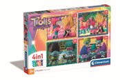 Puzzle - Clementoni Puzzle Trolls 4in1 Podłoga - 21527