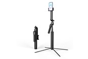 Telefon - Inne akcesoria - Wozinsky WST-360YS Selfie Stick with Tripod Function with 360° AI Auto Face Tracking Gesture Control - Black - 5907769372582