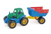 Zabawki na zewnatrz - Dantoy Recycled Tractor with Trailer - 1435