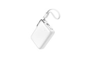 Powerbank - Joyroom JR-PBF27 Pro 10000mAh 30W Power Bank with Built-in USB-C Cable and Additional Bidirectional USB-C to Lightning Cable - White Powerbank - Biały - 10000 mAh - JR-PBF27 Pro white